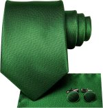 Dubulle Mens Paisely Silk Tie for Men Necktie and Pocket Square Set - Image 9